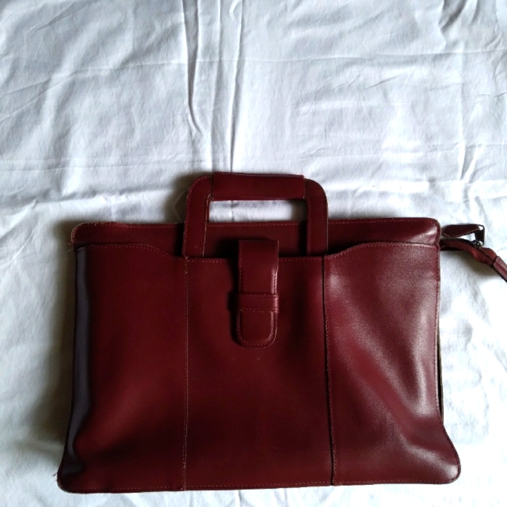 GENUINE LEATHER briefcase bag laptop